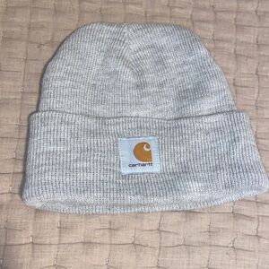 Carhartt Light Gray ribbed knit beanie